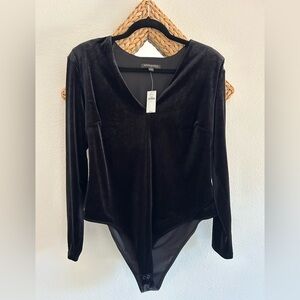 Banana Republic Black Velvet Bodysuit